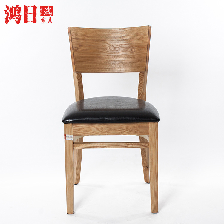 Western food cafe solid wood dining table and chair