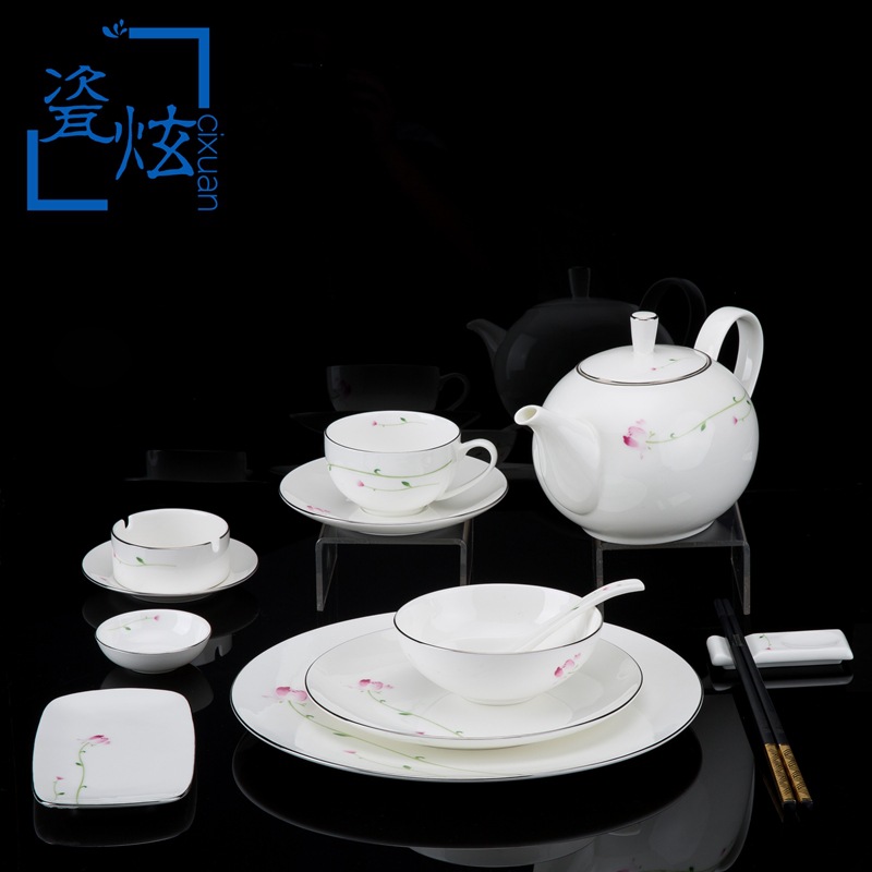 【 Flower Fairy 】 High-end bone China tableware set