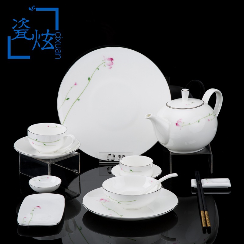 【 Flower Fairy 】 High-end bone China tableware set