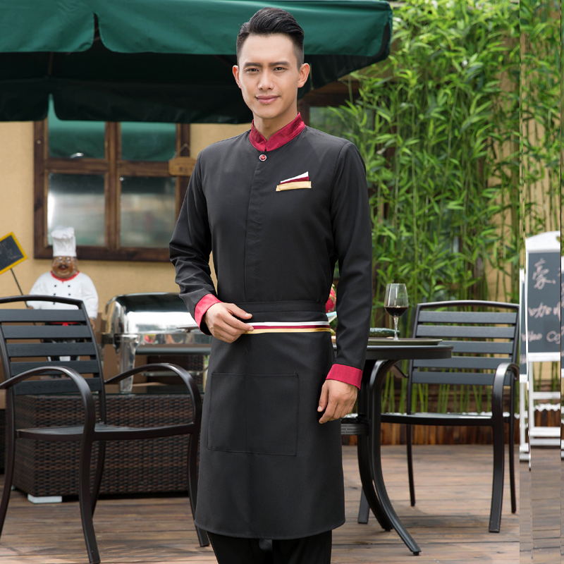 Hotel work clothes autumn and winter western restaurant clothes