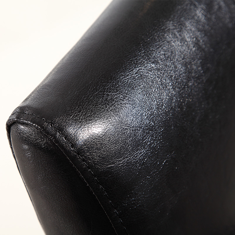 Simple fashion beige black leather
