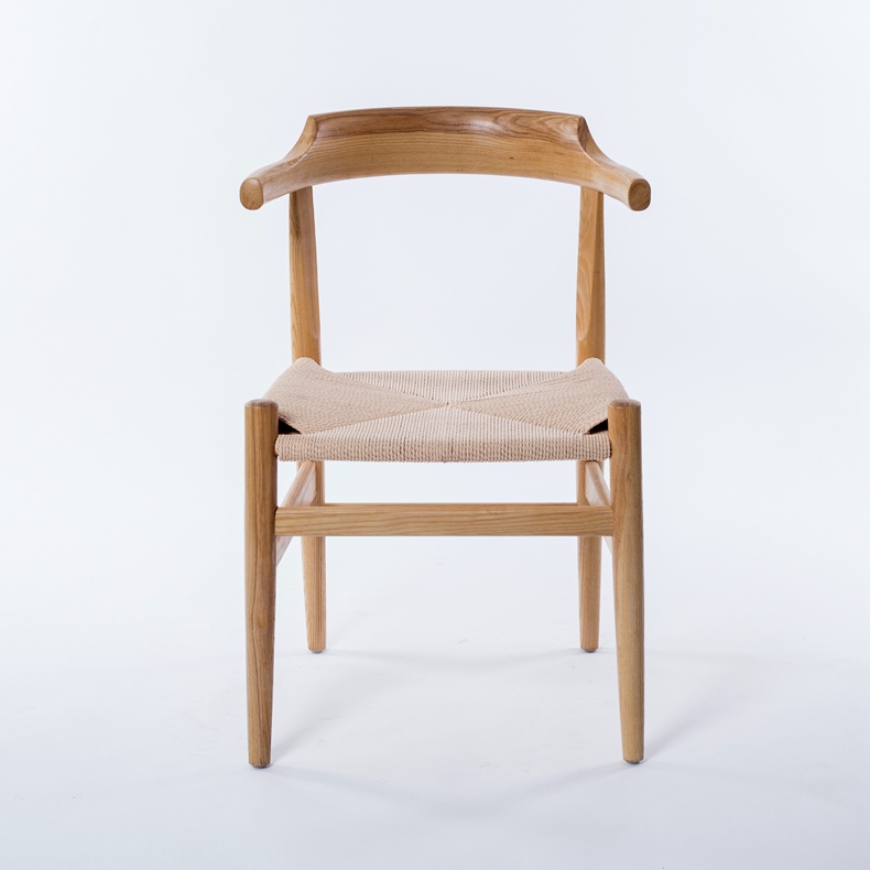 Simple full curve leisure solid wood chair