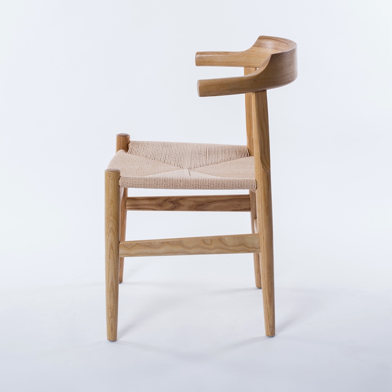 Simple full curve leisure solid wood chair