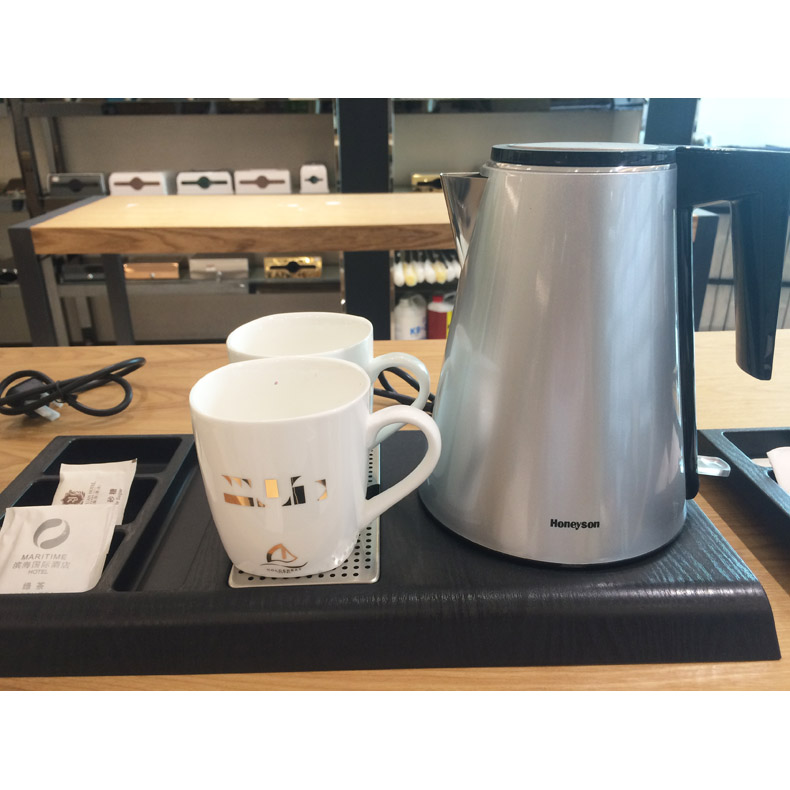 Hotel electric kettle with tray cup