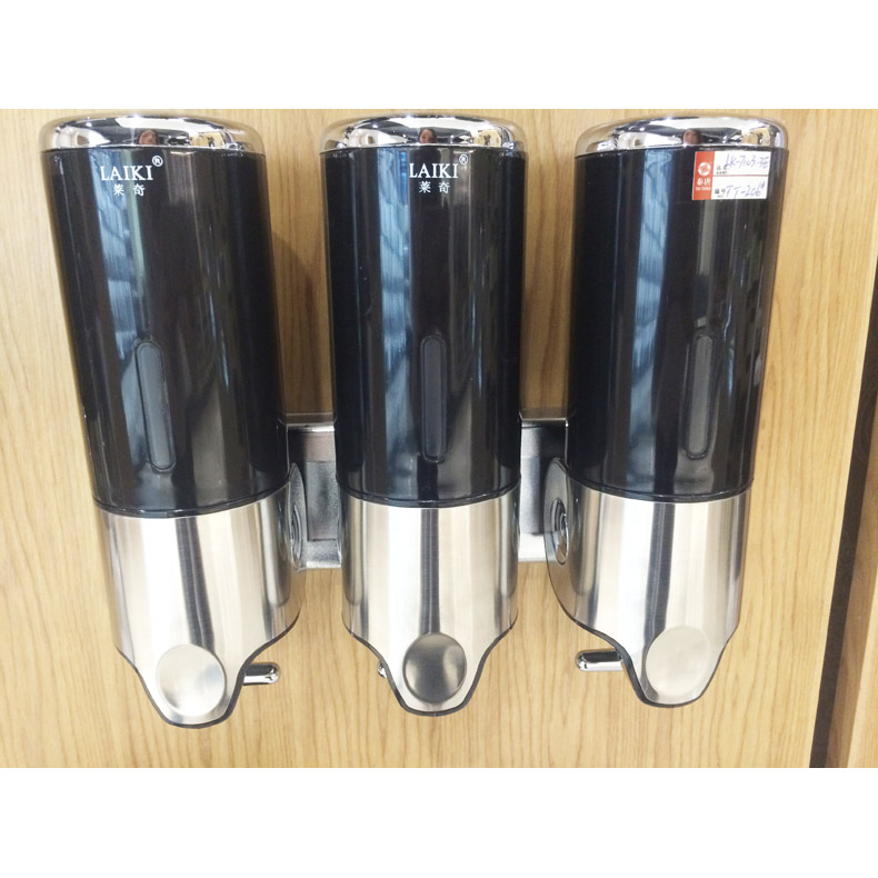 Double head manual stainless steel soap dispenser