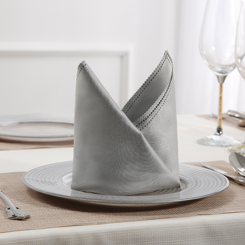 Grey lace cloth napkin