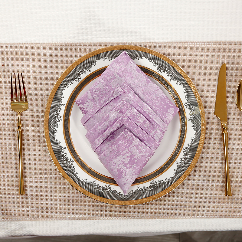 Purple printed cloth napkin