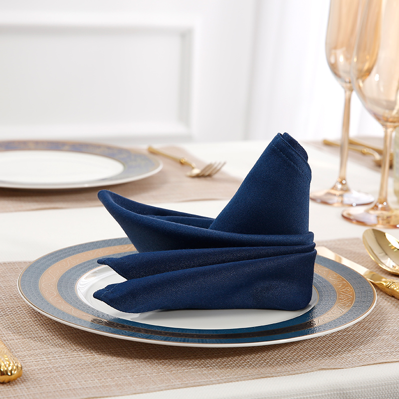 Elegant blue mat napkin