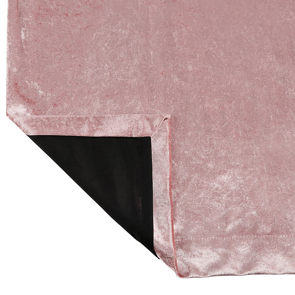 Pink suede curtains